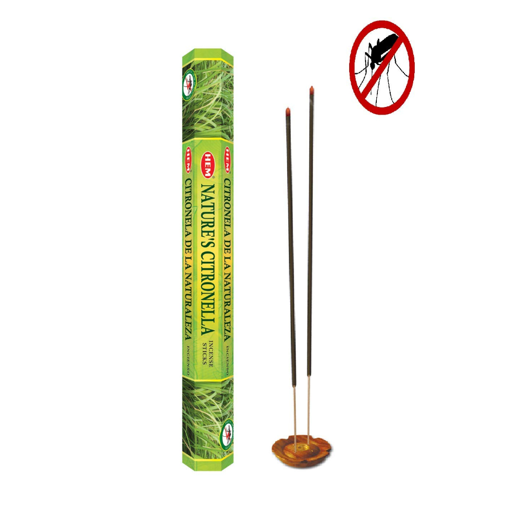 HEM Nature\'s Citronella Mosquito Repellent Garden Incense Sticks, 120 Agarbatti, 250 Grams