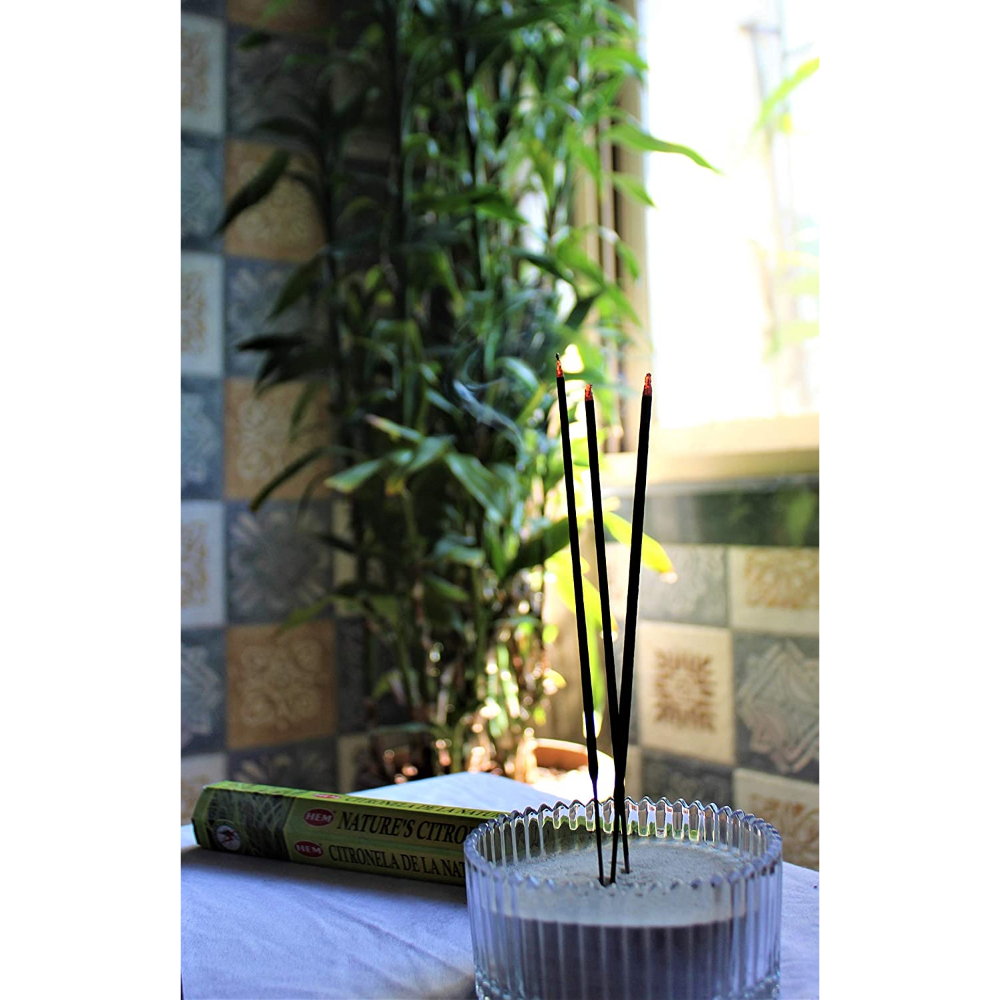 HEM Nature\'s Citronella Mosquito Repellent Garden Incense Sticks, 120 Agarbatti, 250 Grams