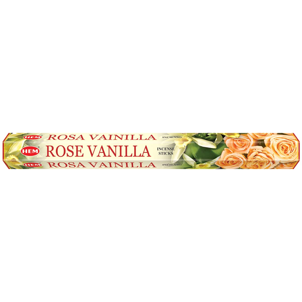 HEM - Rose Incense Combo Incense Sticks Agarbatti - Fragrances: White Rose, Rose Vanilla, Sandal Rose, Rose Musk, Red Rose & Amber Rose - Pack of 6-180g