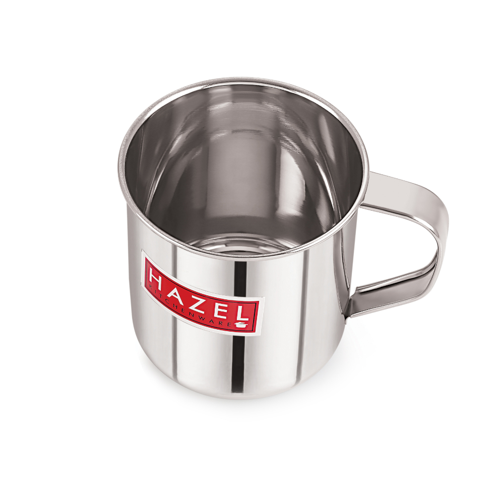 HAZEL Stainless Steel Multipurpose Mug Bucket Shower Bathroom For Home Daily Use Strong and Sturdy, 900 ml, Silver