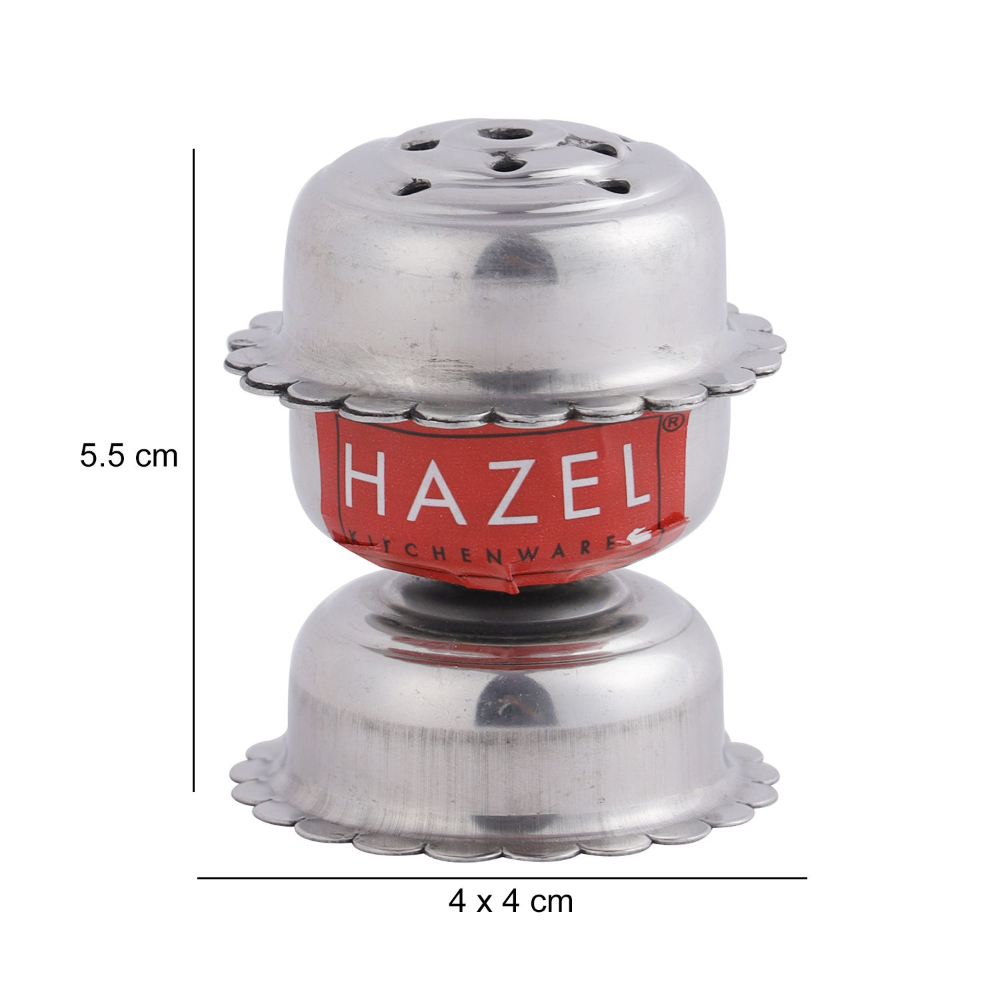 HAZEL Agarbatti Stand for Pooja | Incense Stick Holder | Udbatti Ghar Agardan | Stainless Steel Agarbatti Ghar for Puja For Home Mandir (4 x 5.5 cm)