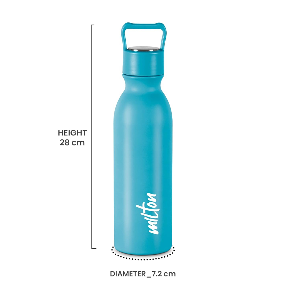 Milton Alice 600 Thermosteel 24 Hours Hot and Cold Leak Proof Water Bottle, 580 ML, Blue