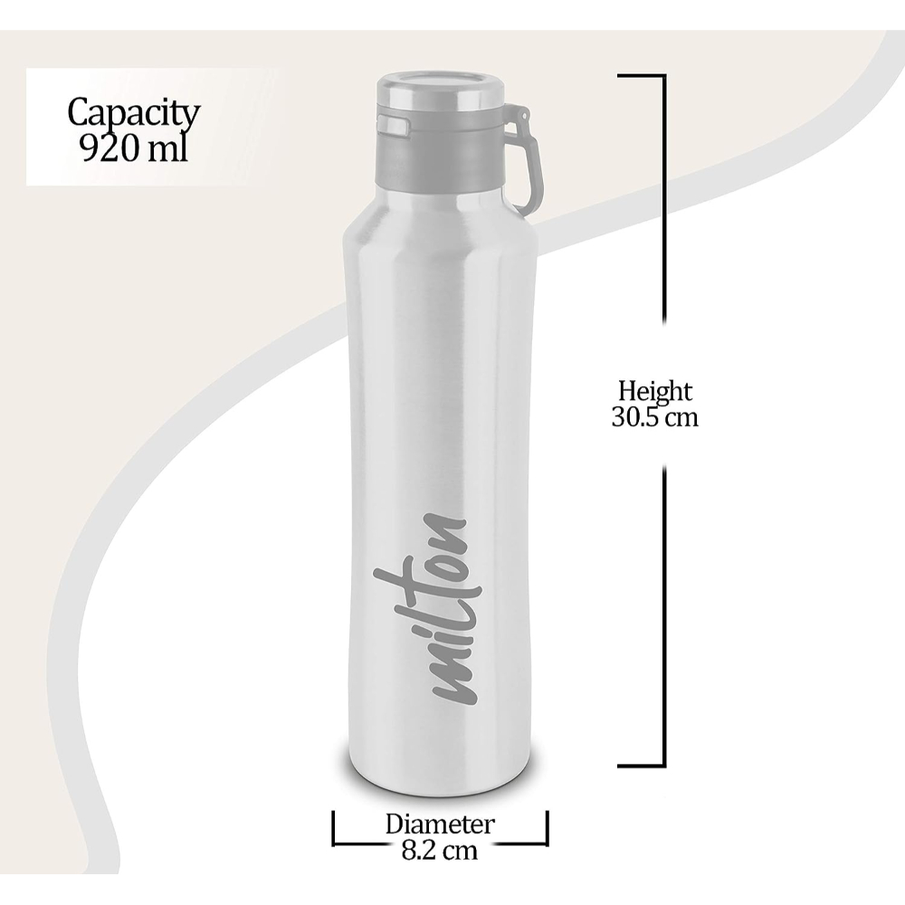 Milton Gulp 1100 Thermosteel 24 Hours Hot or Cold Water Bottle, 920 ML, Blue