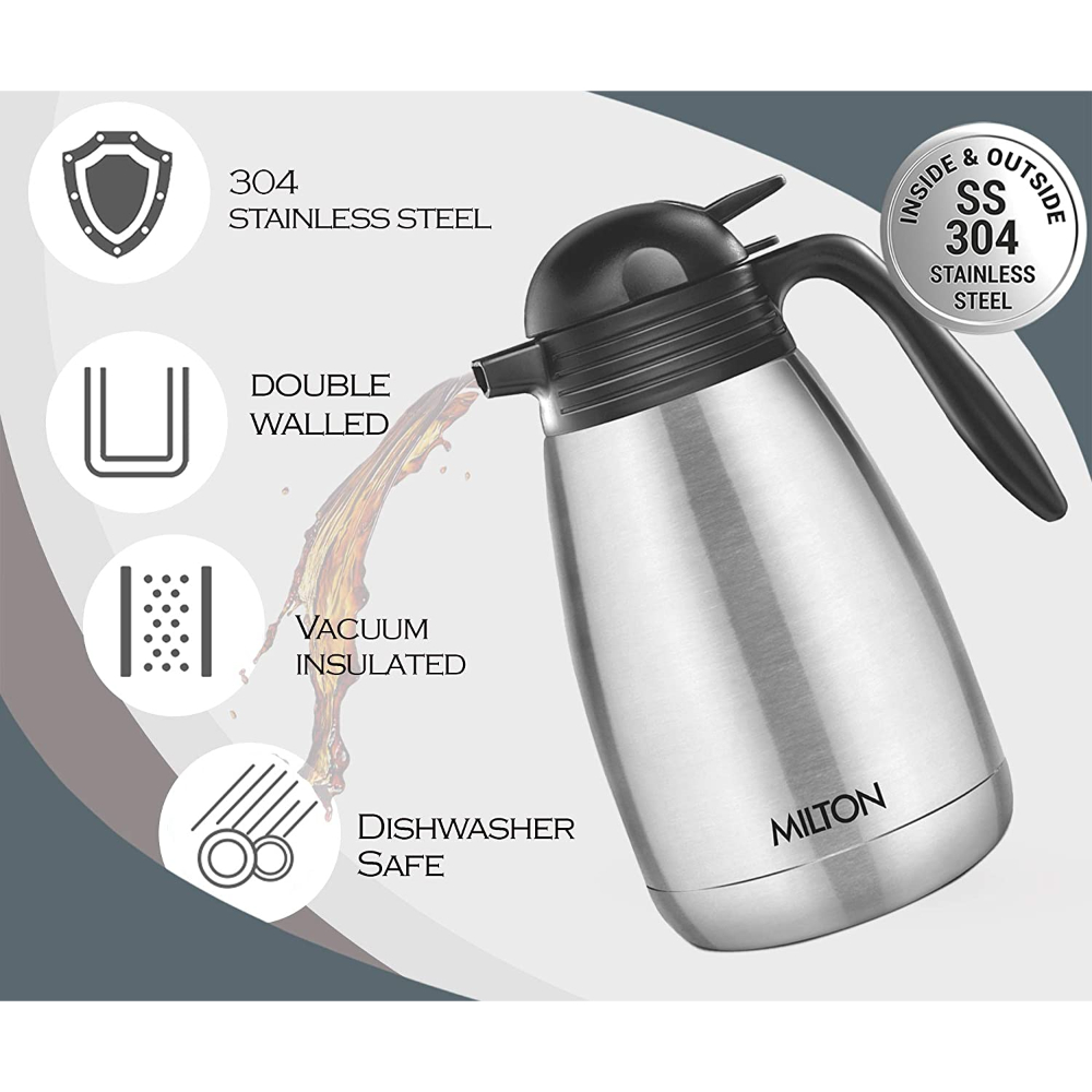 Milton Thermosteel Carafe, 1.5 Litres, Silver