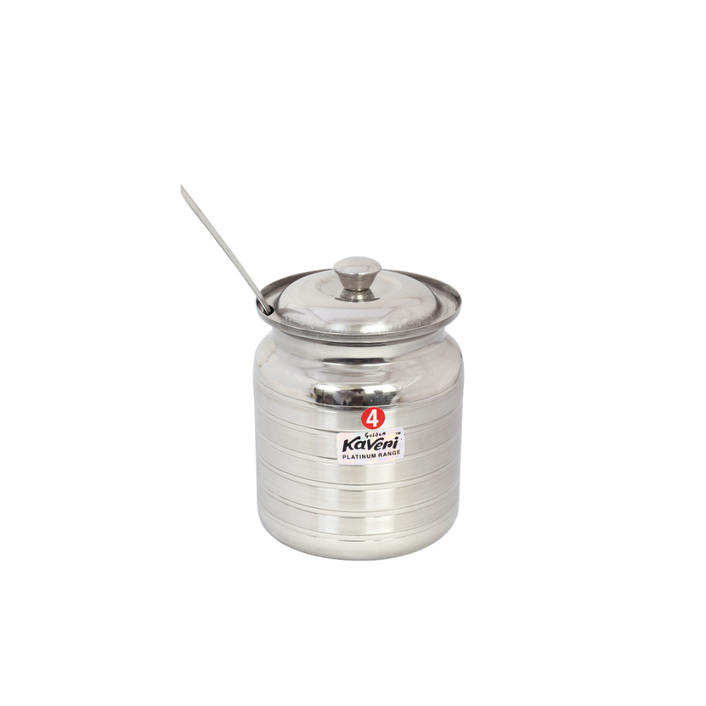 Kaveri Stainless Steel Kitchen Storage Ghee Dani Oil Pot Container, 750 ML