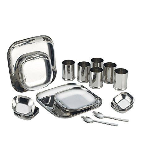 Aristo Dezire Square Stainless Steel Dinner Set, 36 Pcs.