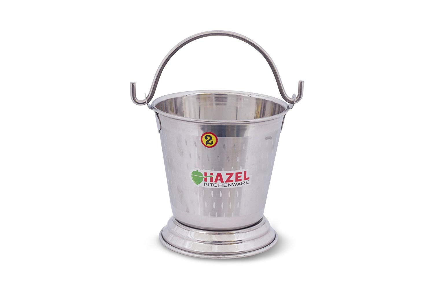 HAZEL Food Curry Dal Serving Stainless Steel Bucket (800 ml), Silver