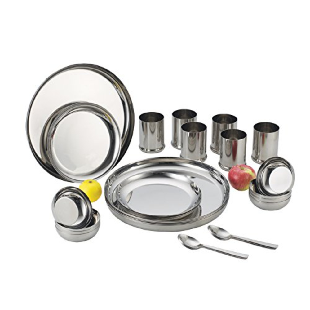 Aristo Rajwadi Round Stainless Steel Dinner Set, 36 Pcs