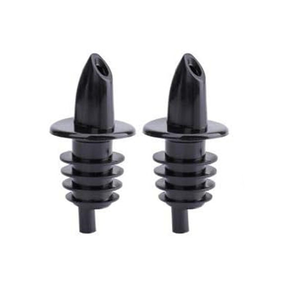 HAZEL Plastic Bottle Pourer | Plastic Pourer for all bottles, Set of 2, Black