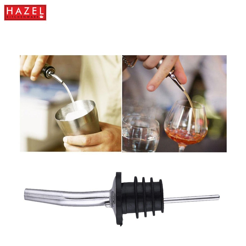 HAZEL Stainless Steel Bottle Pourer | Metal Pourer for all bottles, Silver