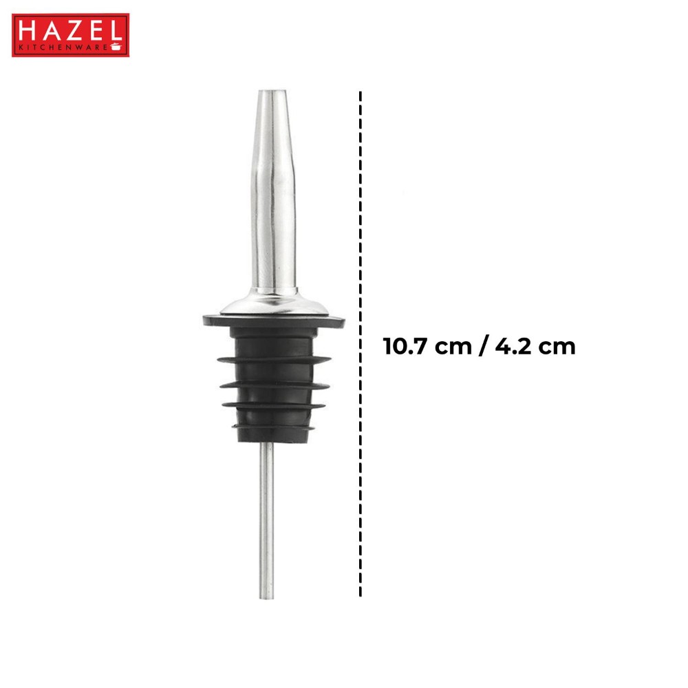 HAZEL Stainless Steel Bottle Pourer | Metal Pourer for all bottles, Silver