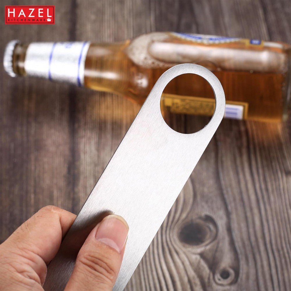 HAZEL Stainless Steel Bottle Opener | Opener Lever for Bottle, Silver