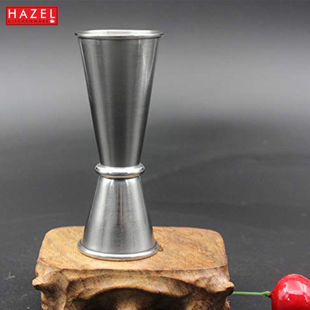 HAZEL Stainless Steel Peg Measure Jigger | Double Sided Ring Jigger Measure, 50 ML