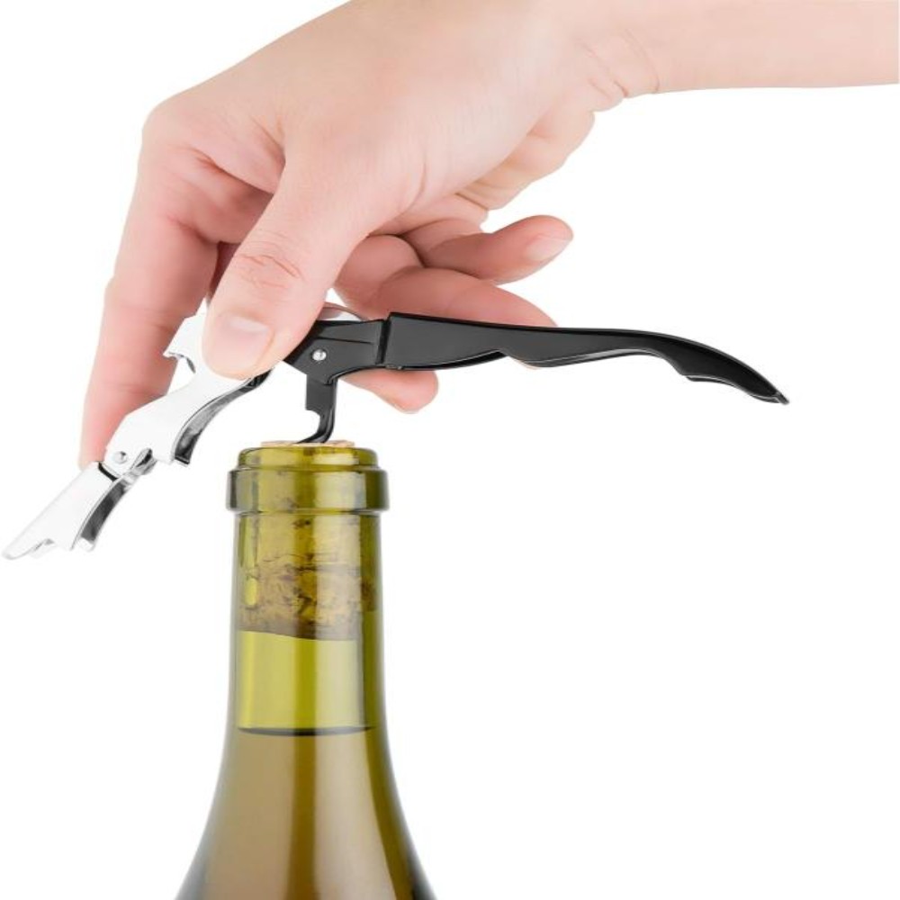 HAZEL Stainless Steel Wine Bottle Opener | Opener for Wine Bottle with Handle, Silver