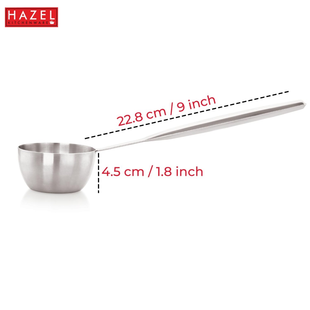 HAZEL Stainless Steel Ladle with Handle | Doya/Loti Tea Pourer Loti Tea Pourer Canteen Server, Small