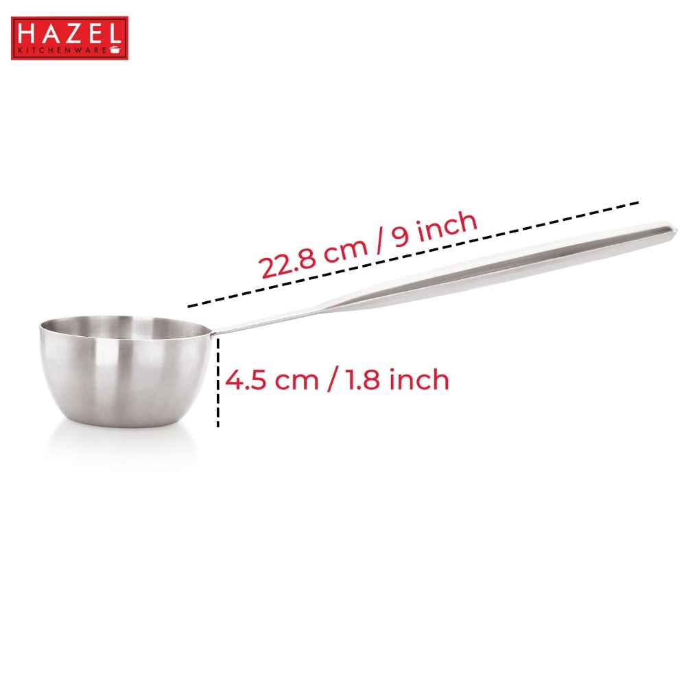 HAZEL Stainless Steel Ladle with Handle | Doya/Loti Tea Pourer Loti Tea Pourer Canteen Server, Small, 200ML