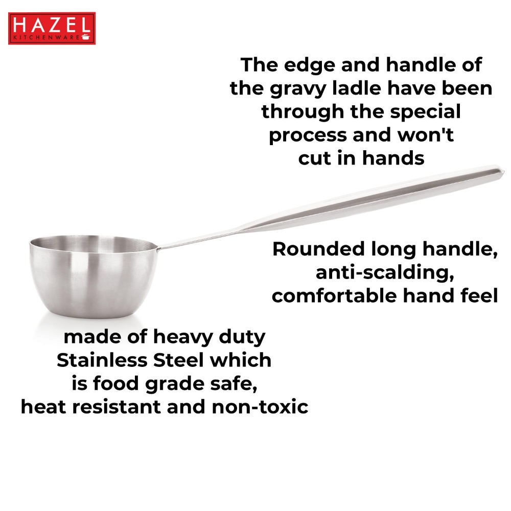 HAZEL Stainless Steel Ladle with Handle | Doya/Loti Tea Pourer Loti Tea Pourer Canteen Server, Small