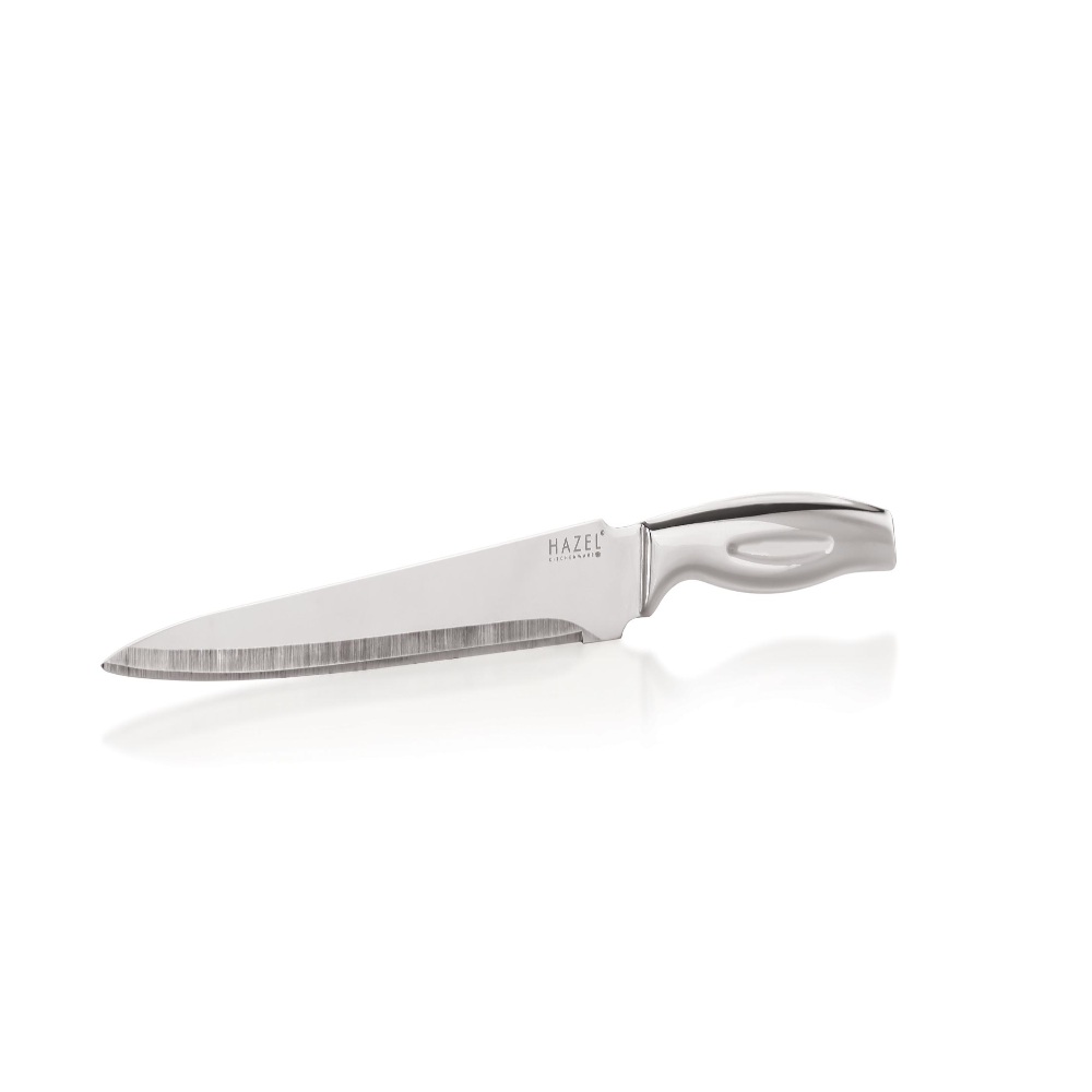 HAZEL Stainless Steel Sharp Carving Knife for Kitchen | Kitchen Knife with Handle, Silver