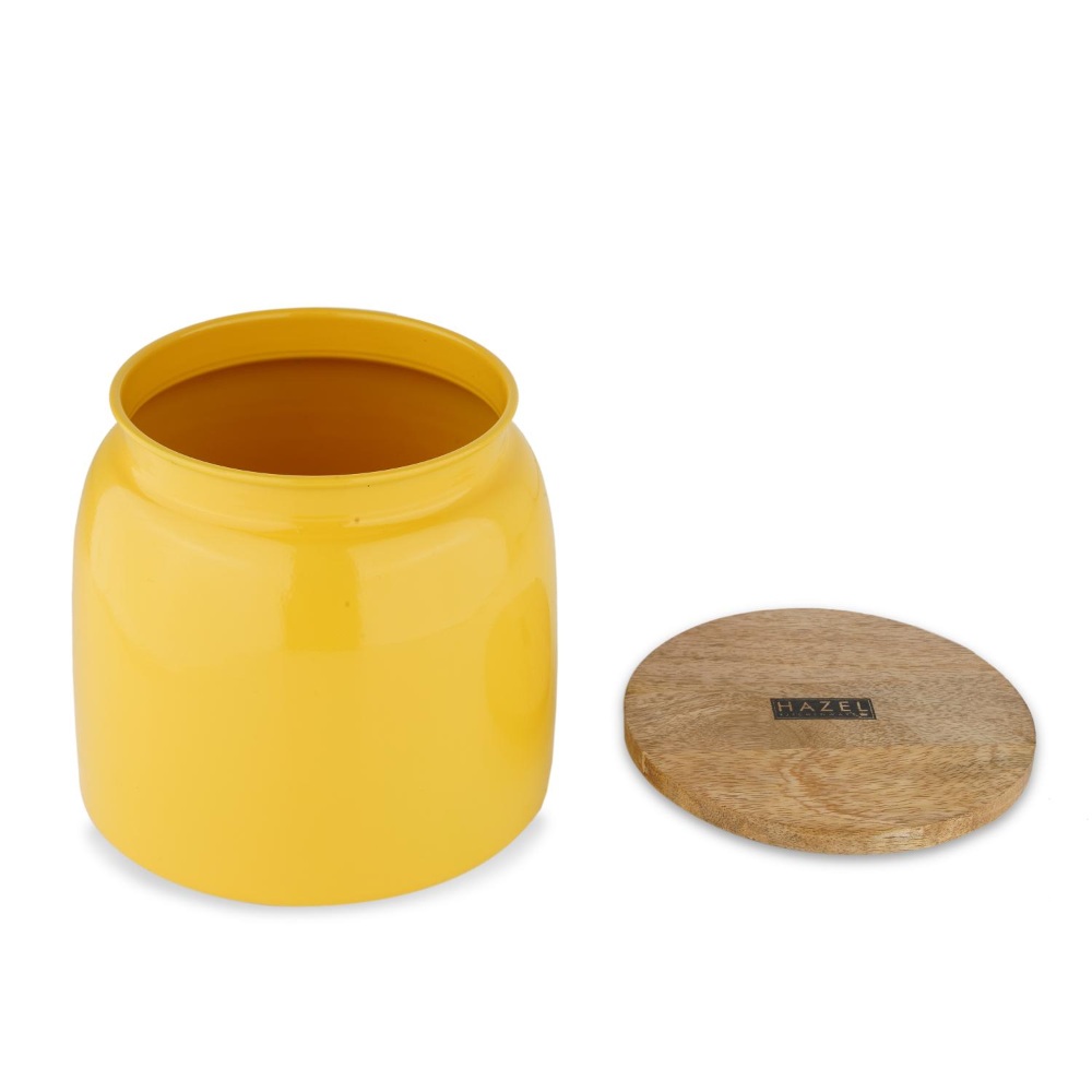 HAZEL Storage Container for Kitchen | Air Tight Container for Storage with Lid, Yellow, 2450 ML