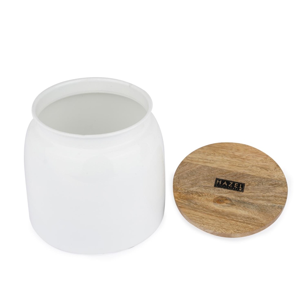 HAZEL Storage Container for Kitchen | Air Tight Container for Storage with Lid, White, 2450 ML