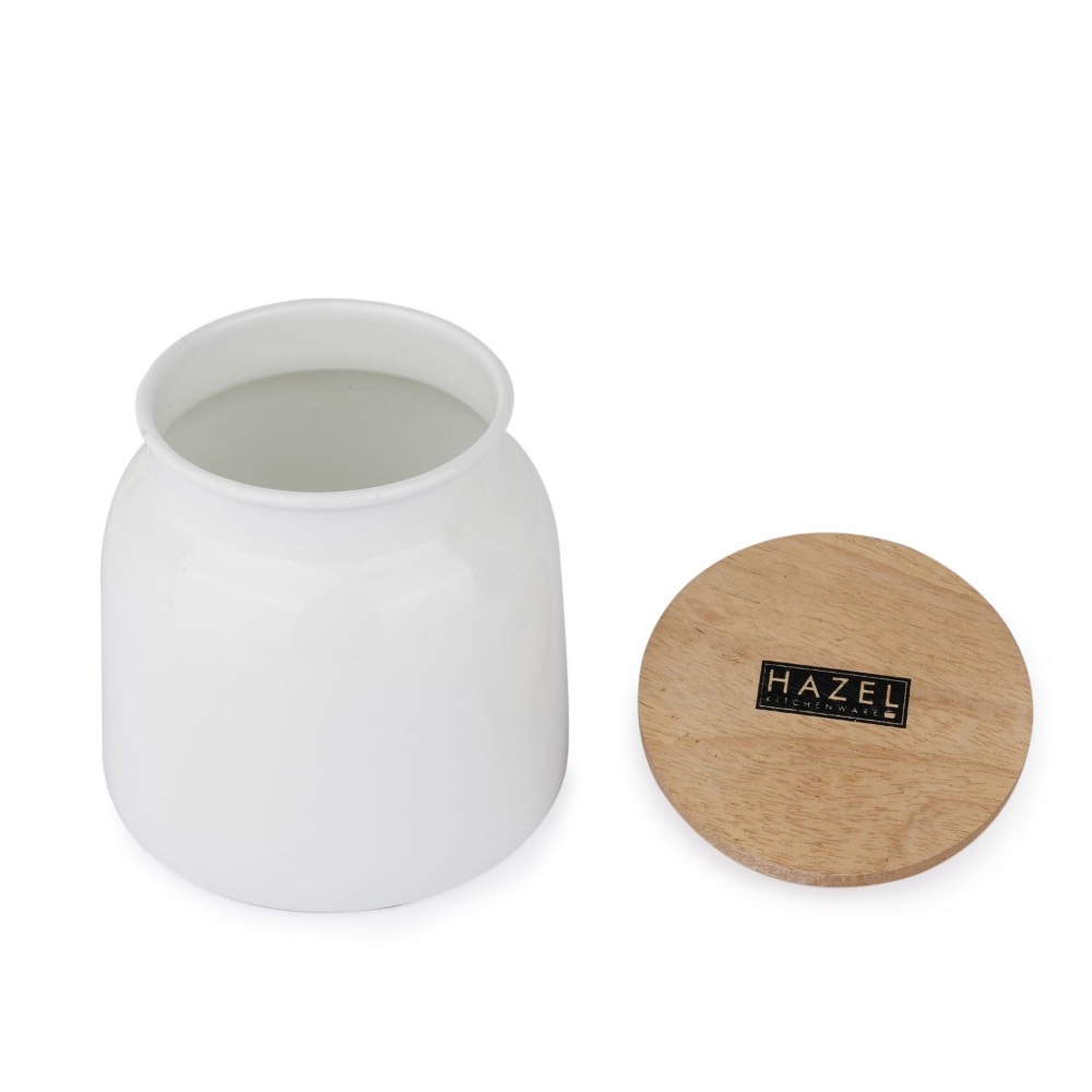 HAZEL Storage Container for Kitchen | Air Tight Container for Storage with Lid, Set of 2, White, 750 ML, 2450 ML