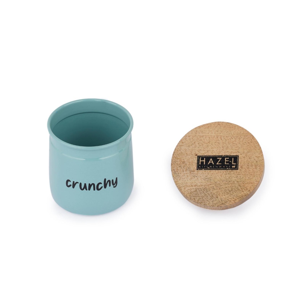 HAZEL Kitchen Containers set of 2 for Snacks | Crunchy & Brunchy Snacks Jars Set with Lid, Teal & Peach, 225 ML, 650 ML