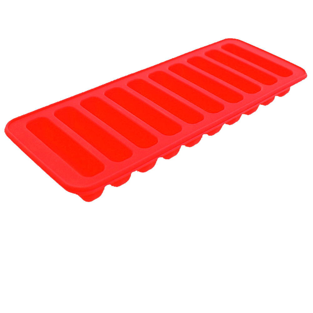 HAZEL Small Silicon Red Square Shape Cake Mould for Half kg with 10 Cavity Chocolate Bar Ice Cube