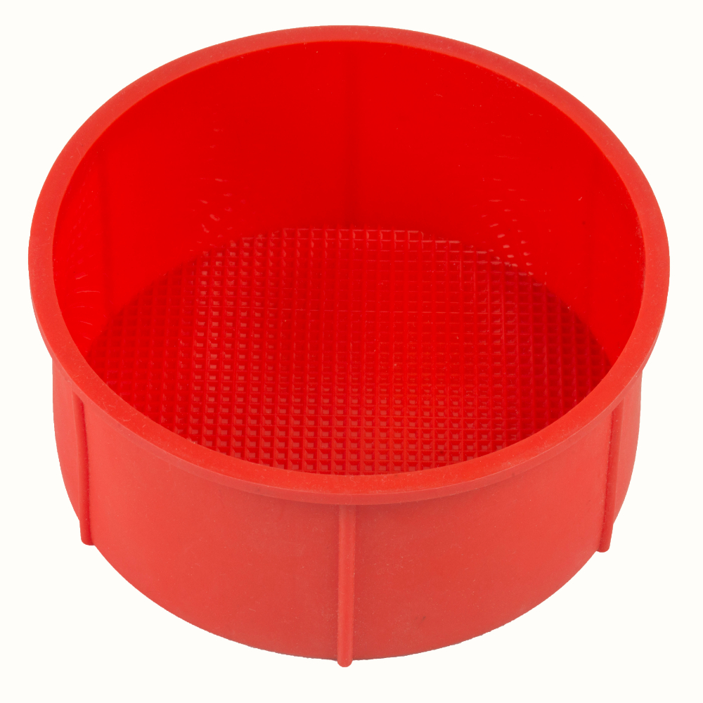 HAZEL Small Silicon Red Round Shape Cake Mould for Half Kg with 10 Cavity Chocolate Bar Ice Cube