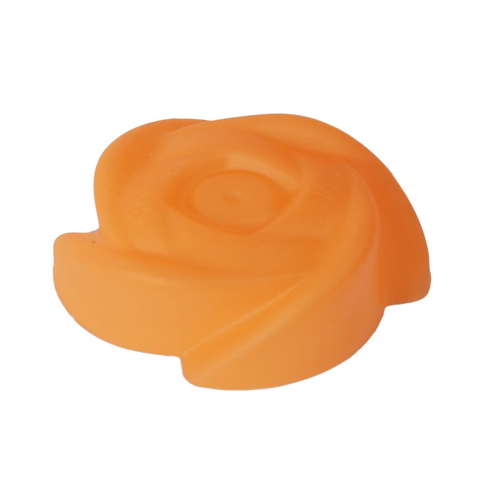 HAZEL Silicone Rose Shape Muffin Mould, 6 Pcs, Orange