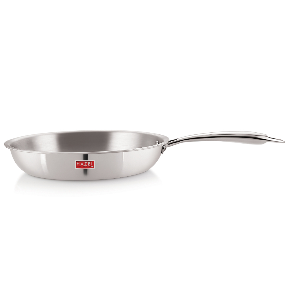 HAZEL Triply Stainless Steel Induction Bottom Fry Pan With Stainless Steel Lid, 1.5 Litre, 22 cm