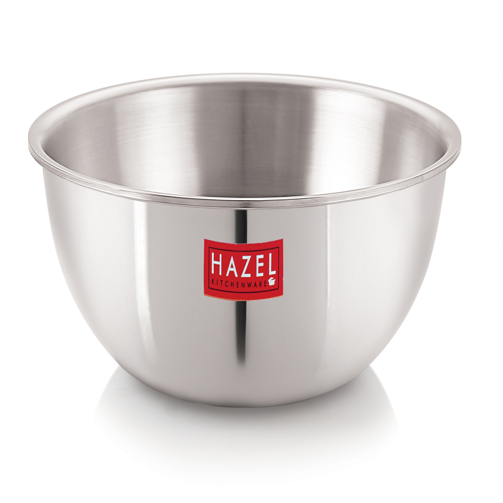 HAZEL Triply Stainless Steel Induction Bottom Kadhai and Tasra, 1.2 Litre, 18.5 cm