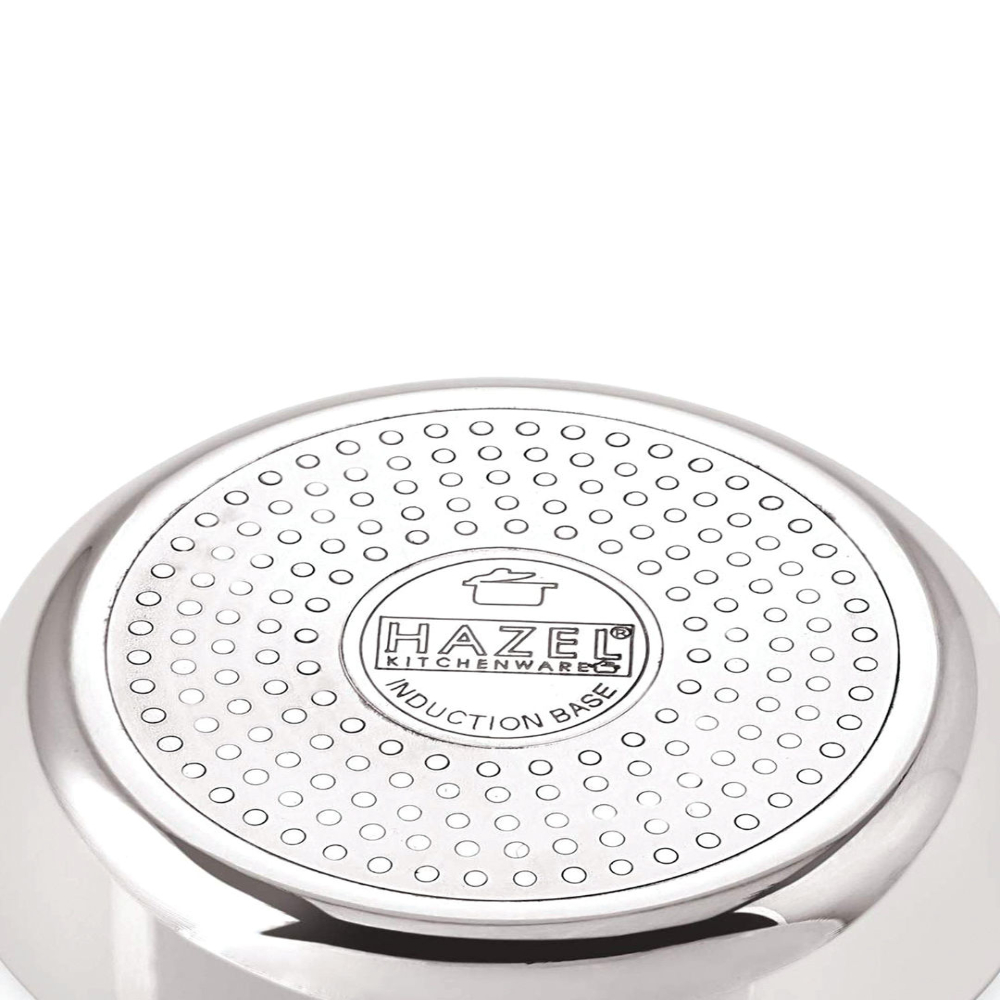 HAZEL Induction Tope with Lid | Aluminium Cookware with Lid | Induction Base Aluminium Bhagona | Combo of Tope with Lid, 1100 ml