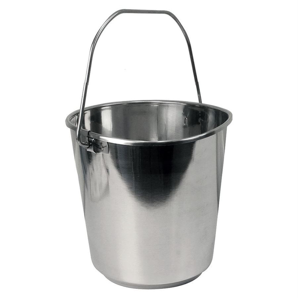 HAZEL Stainless Steel Non Joint Leak Proof Water Storage Bucket, 7.3 Ltr, Silver