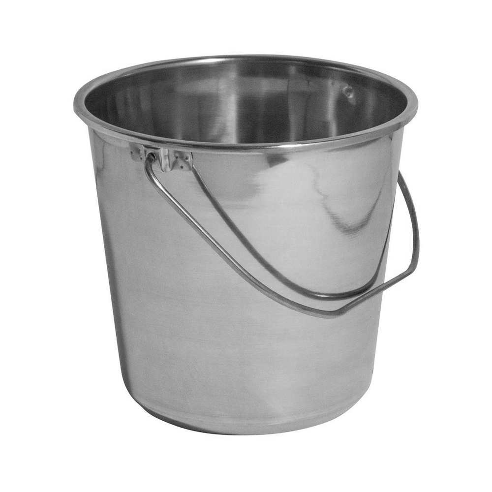 HAZEL Stainless Steel Non Joint Leak Proof Water Storage Bucket, 10 Ltr, Silver