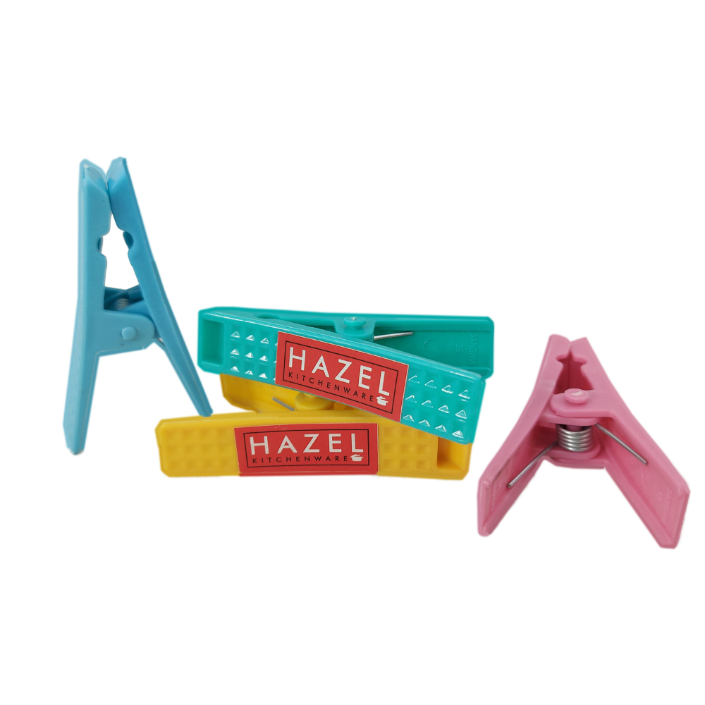 HAZEL Plastic Cloth Clips For Drying Clothes | Chimti For Clothes | Dress Clips For Wet Clothes| Dress Clip Set of 12