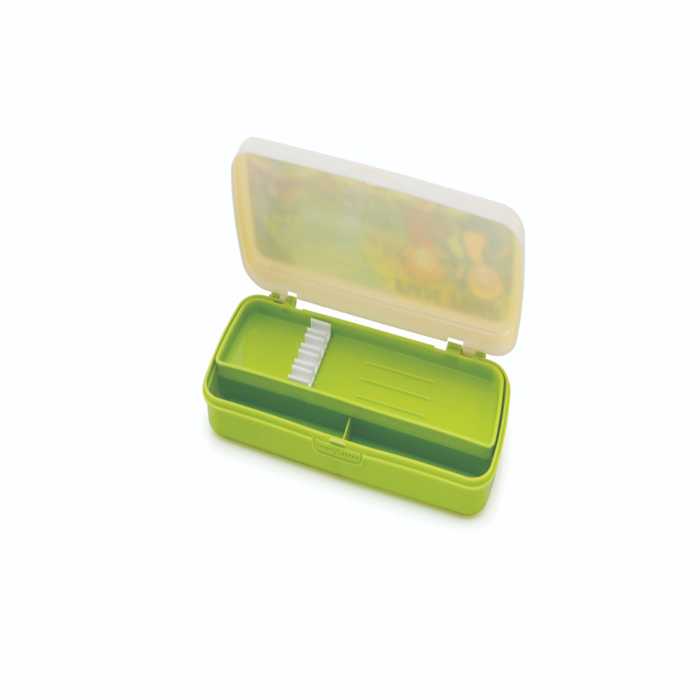 HAZEL Pen Box For Stationary Organisers for Kids | Perfect pencil Box with Separator for School Kids | Crayon Box Storage For Stationary Box, Green