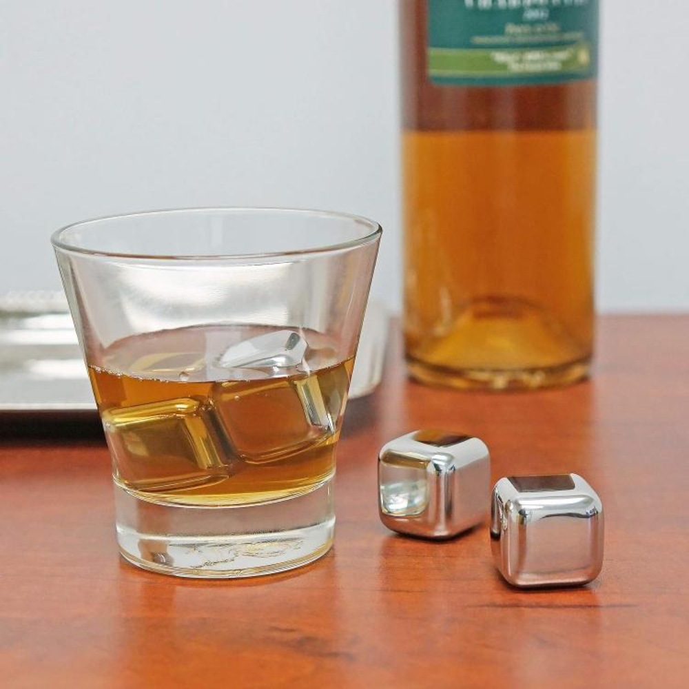 HAZEL Stainless Steel Ice Cubes | Multipurpose Reusable Ice Cube, Set of 12