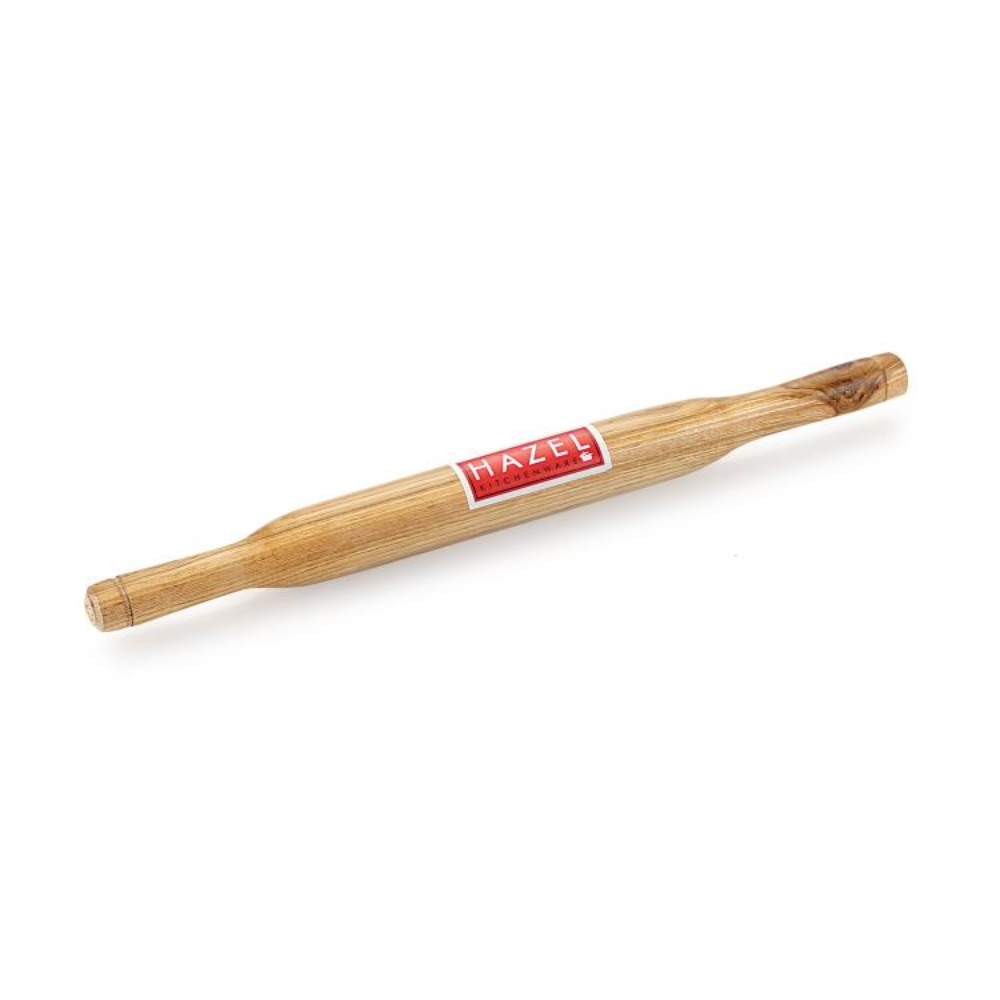 HAZEL Wooden Belan Rolling Pin Sagwan Roti Phulka Dough Roller for Home and Kitchen, 35 cm