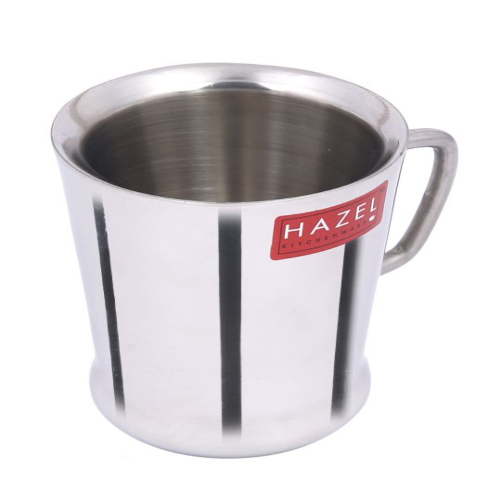 HAZEL Stainless Steel Green Tea Coffee Big Spice Cup Set of 2 Pc, 200 ml