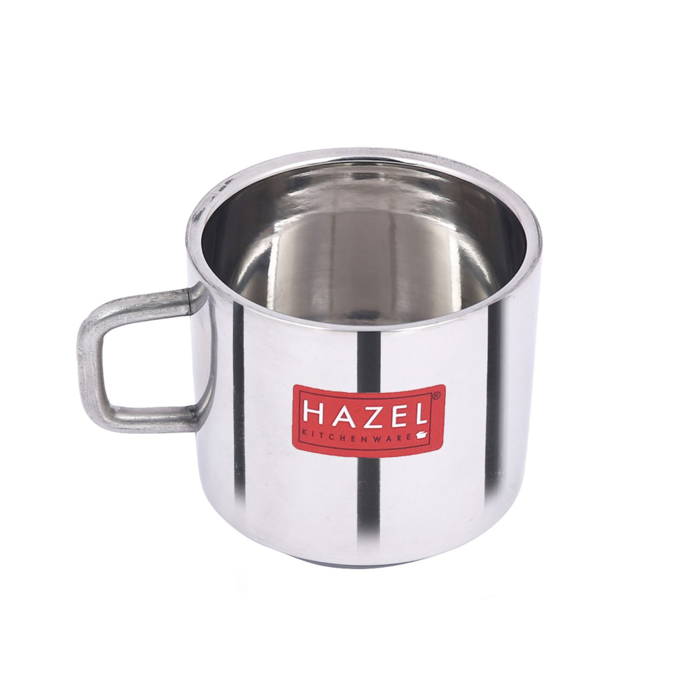 HAZEL Stainless Steel Green Tea Coffee Small Sobar Cup, Set of 6, 100 ml (Each)