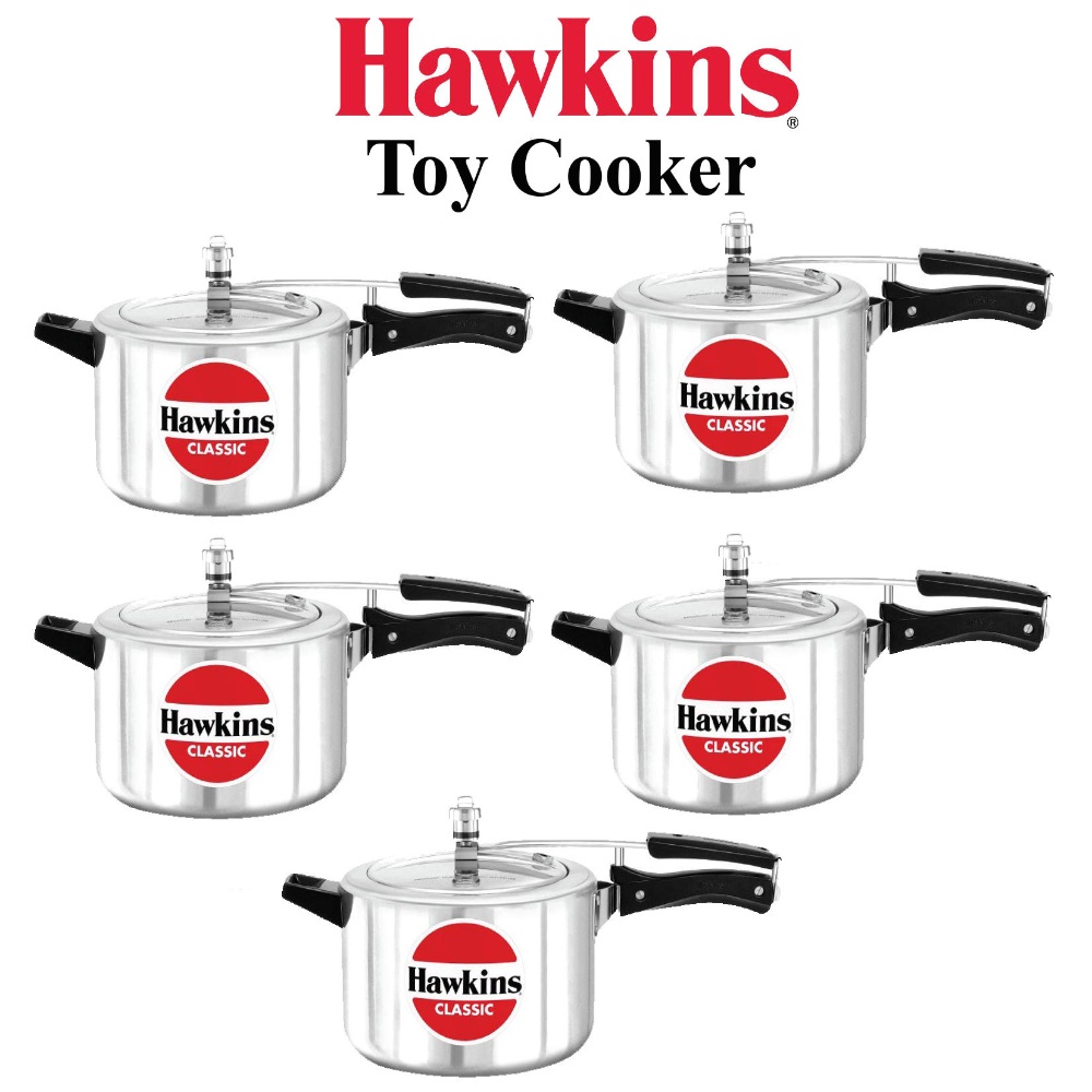 Hawkins Toy Cooker Stainless Steel Miniature Model Gift Toy for Kids Set of 5