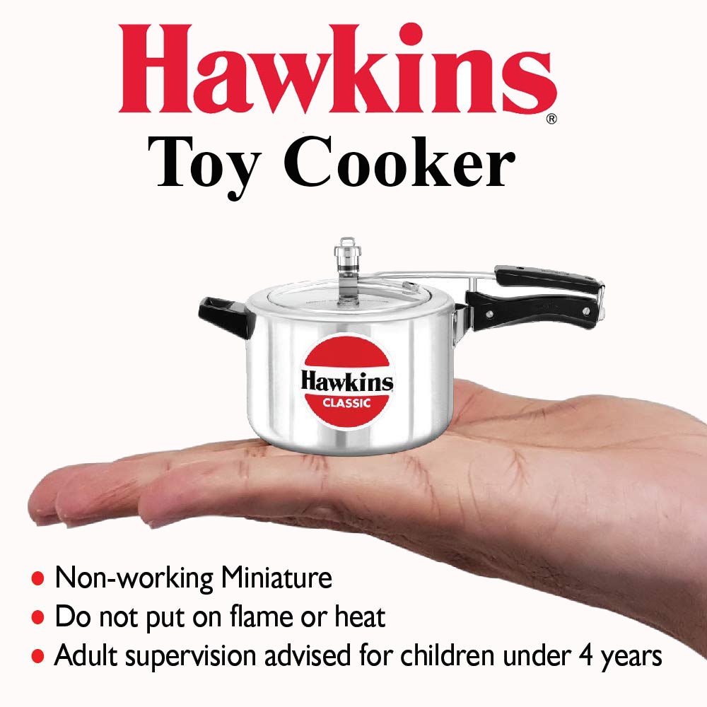 Hawkins Toy Cooker Stainless Steel Miniature Model Gift Toy for Kids Set of 6