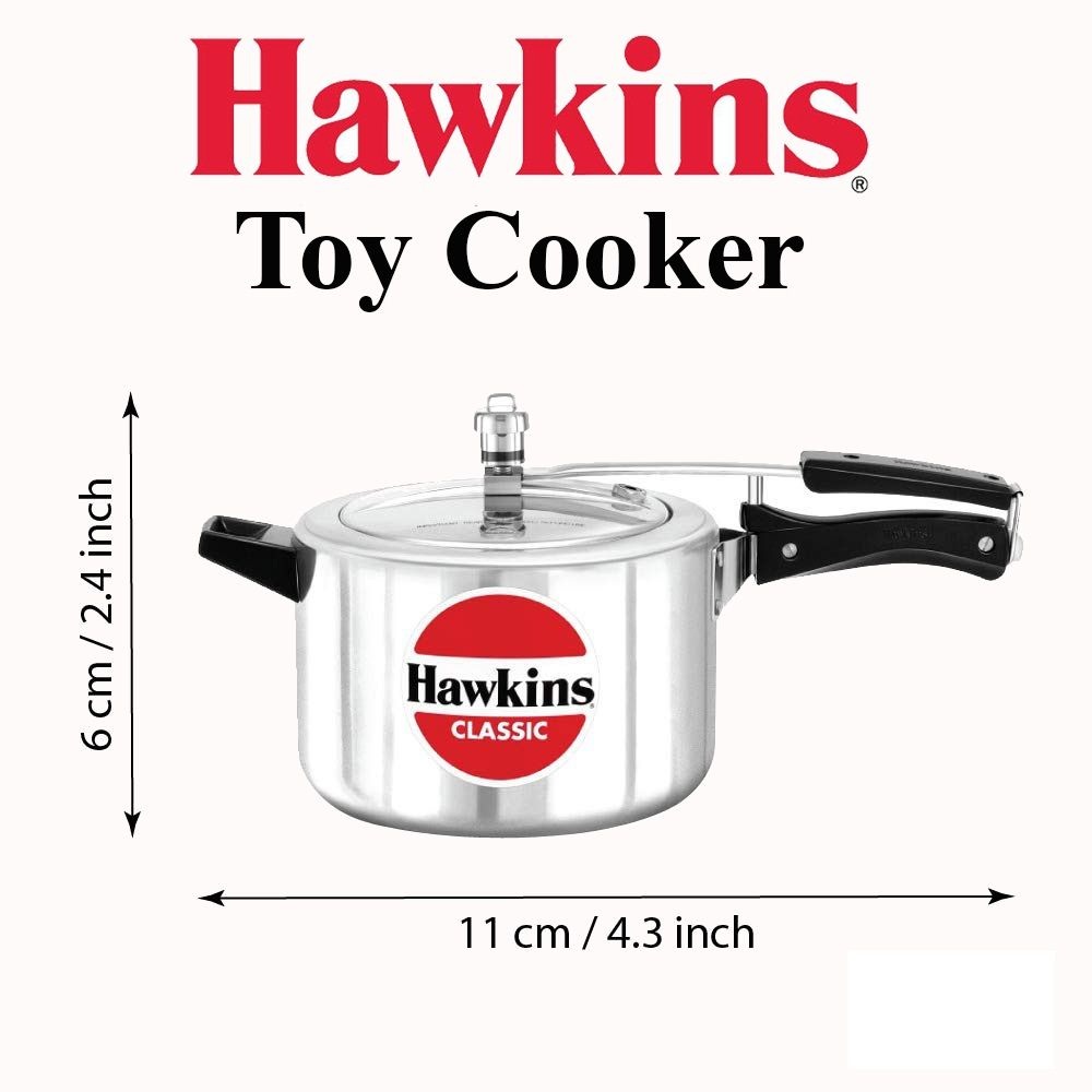 Hawkins Toy Cooker Stainless Steel Miniature Model Gift Toy for Kids Set of 6