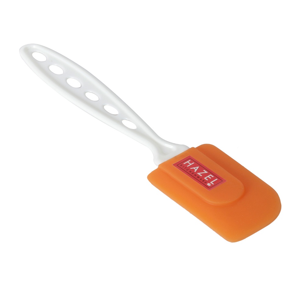 HAZEL Small Silicon Red Square Shape Cake Mould for Half Kg with Orange Spatula