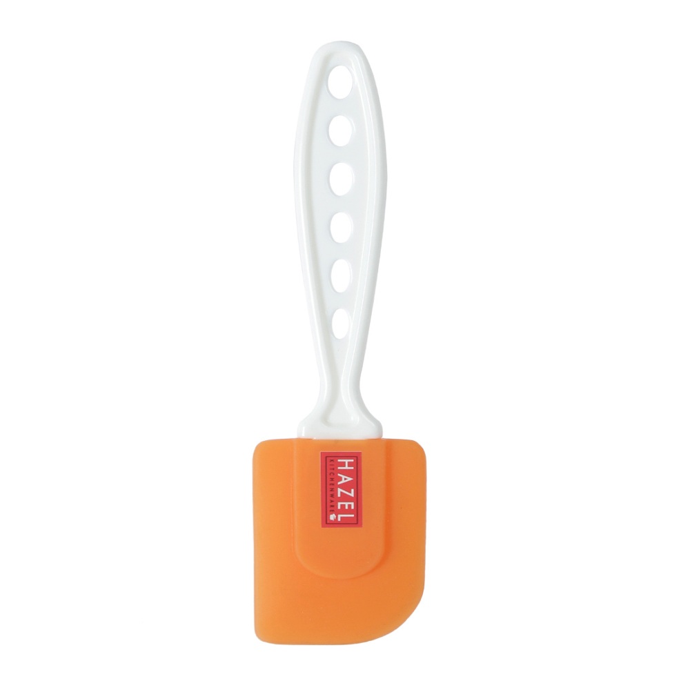 HAZEL Small Silicon Red Square Shape Cake Mould for Half Kg with Orange Spatula