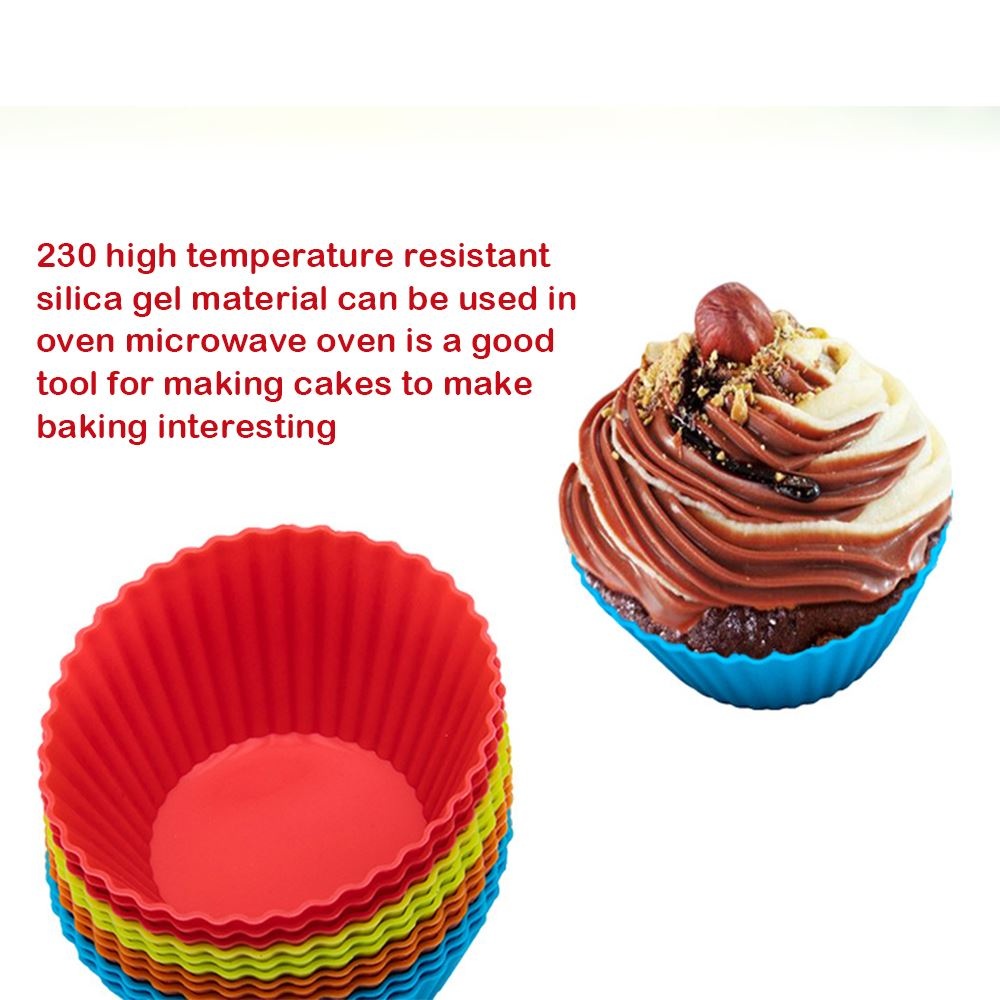 HAZEL Silicone Cupcake Mould Round Set of 12 Pcs | Reusable Silicone Muffin Baking Mold