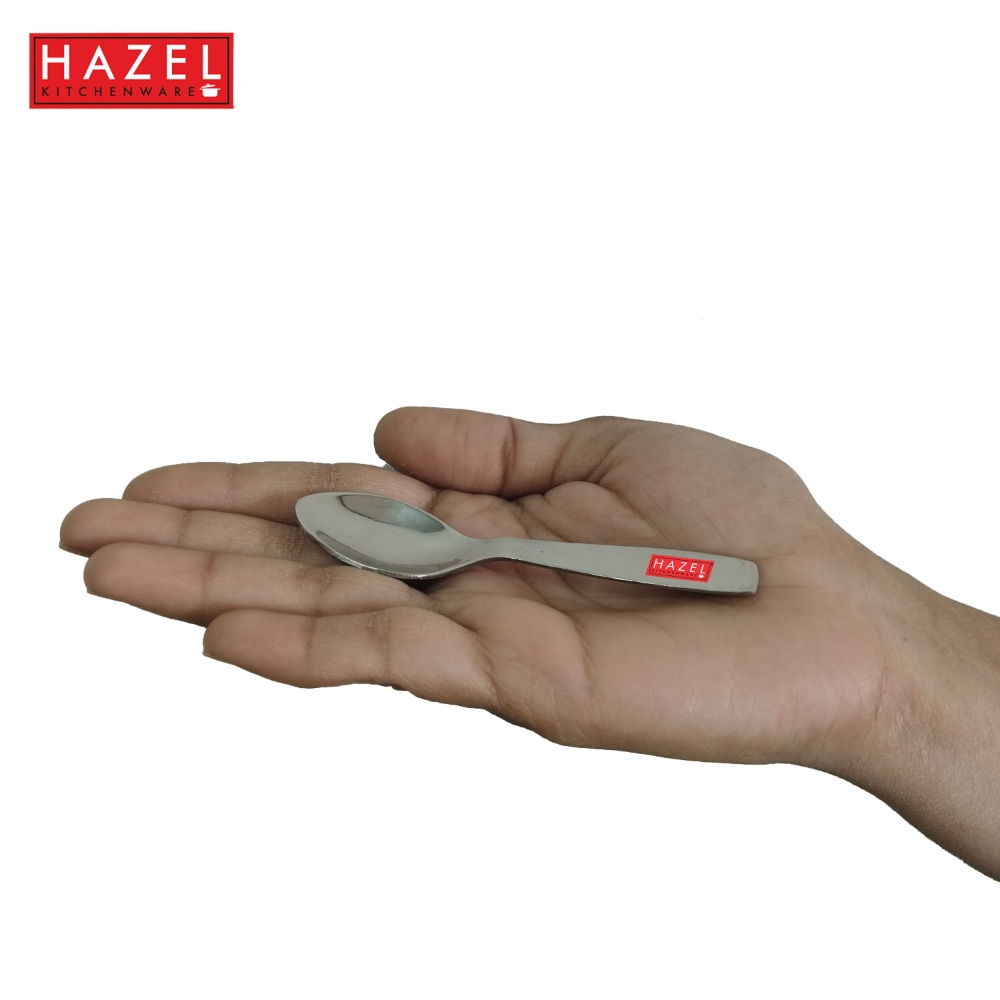 HAZEL Stainless Steel Masala Spoons for Small Containers Mini Spoon for Masala Dabba Spices Spoons, Set of 12