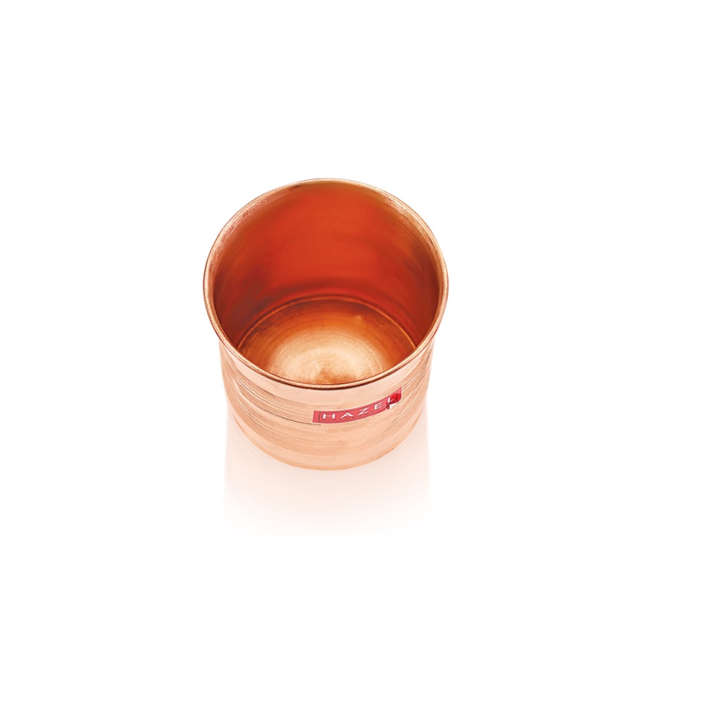 HAZEL Designer Copper Glasses Tumbler Set of 6, 400 ML