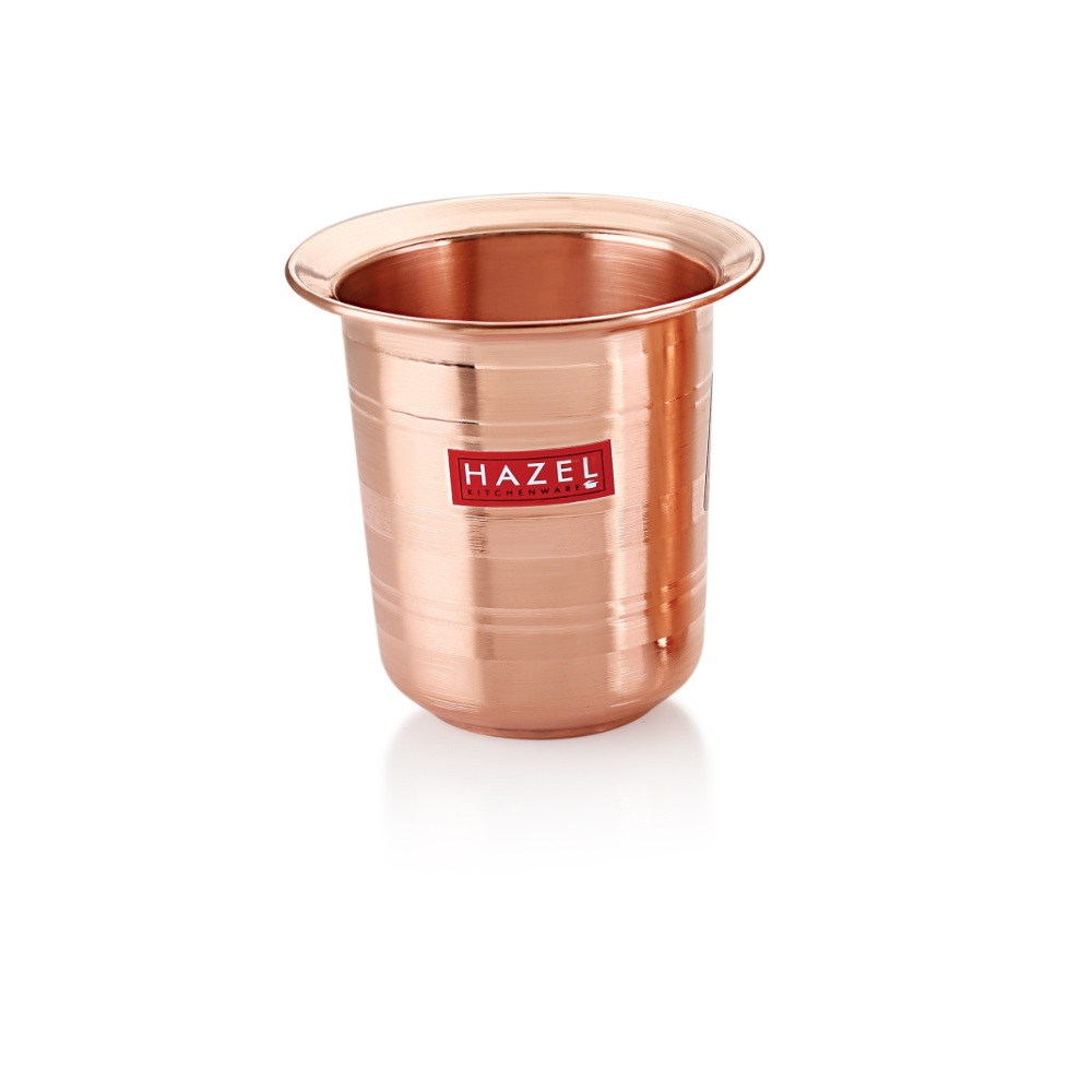 HAZEL Milky Copper Glasses Tumbler Cup Set of 5, 300 ML