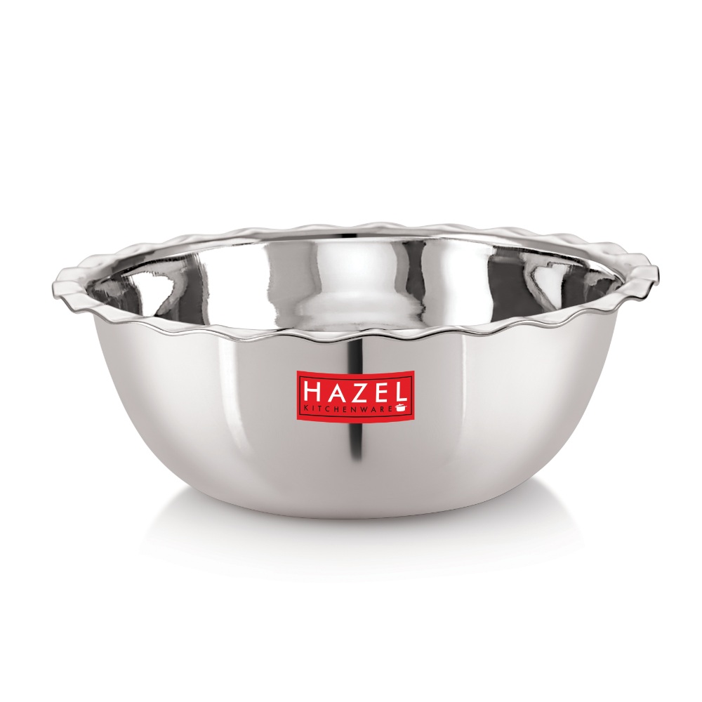 HAZEL Stainless Steel Serving Bowl Wati Vati Katori Set of 3, Silver